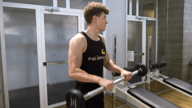 Curl marteau inversé avec barre