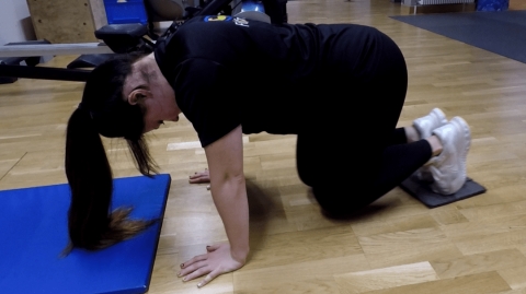 Image Genoux glissés en planche