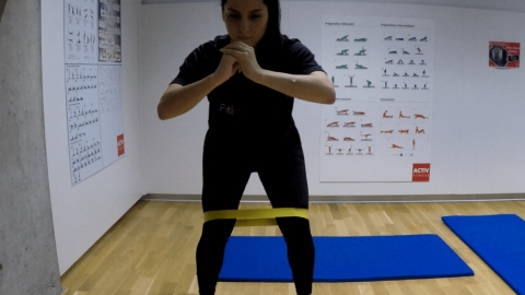 Image Camminata laterale con elastico