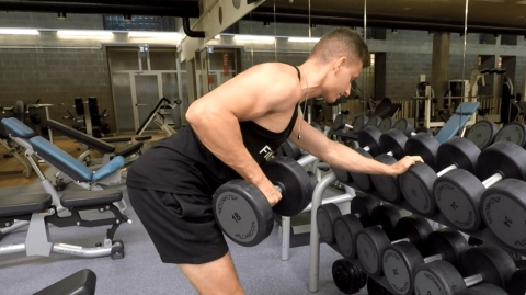 Image Rowing à un bras avec haltère