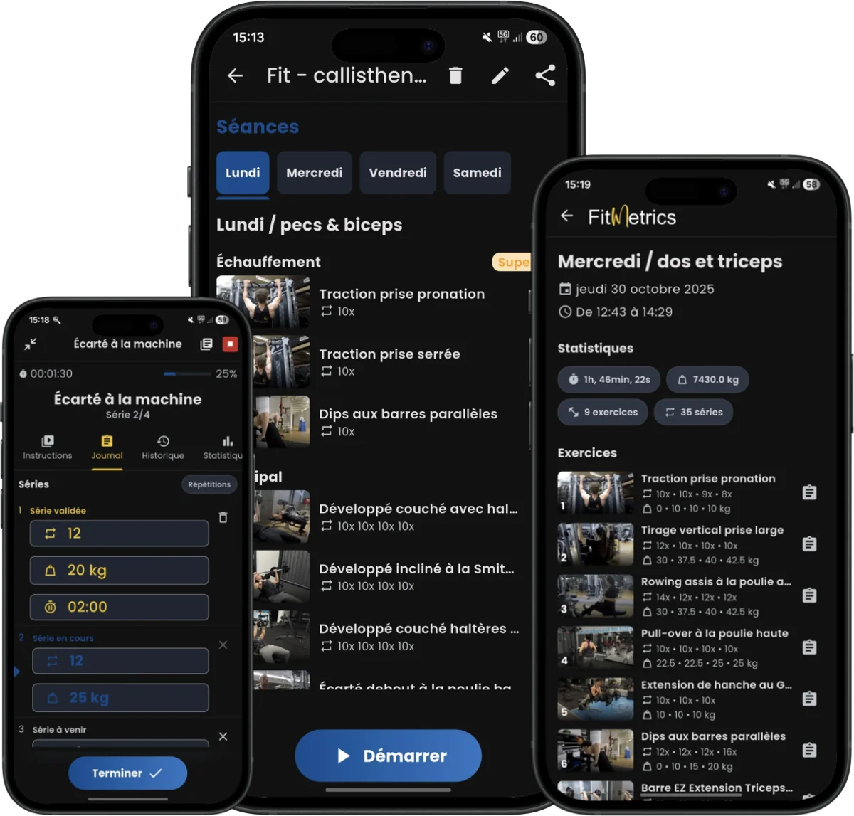 Application IA de fitness et musculation